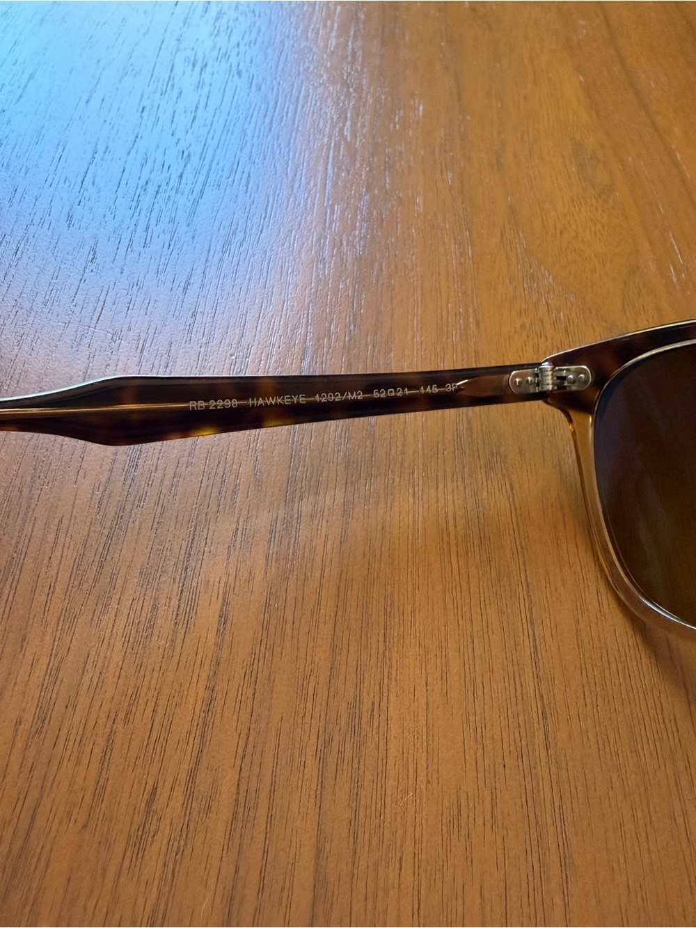 Ray-Ban Tortoiseshell and Brown Gradient Hawkeye Sunglasses - Picture 5 of 9